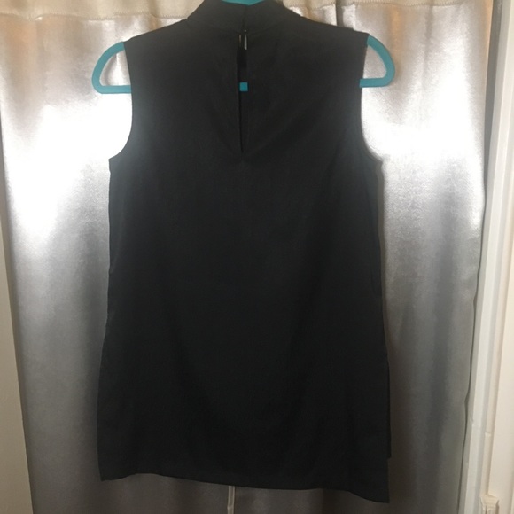 ❤️FINAL PRICE✨prologue black sleeveless mock neck textured blouse✨ - Picture 6 of 7